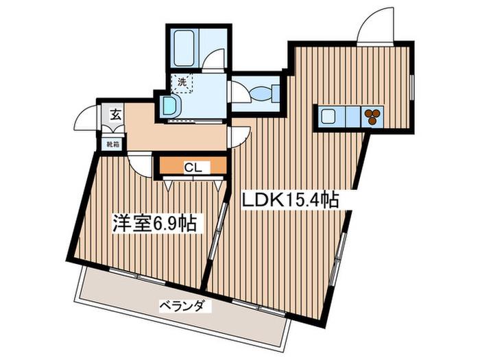 シーウィンド湘南(1LDK/3階)の間取り写真