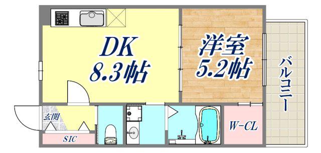 KTIレジデンス板宿2(1LDK/2階)の間取り写真