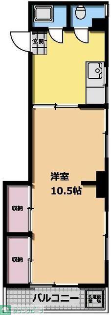 小俣マンション(1K/2階)の間取り写真