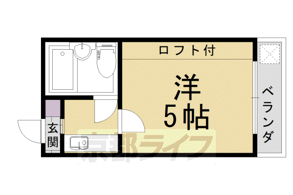 エグゼコート長岡京(1K/4階)の間取り写真