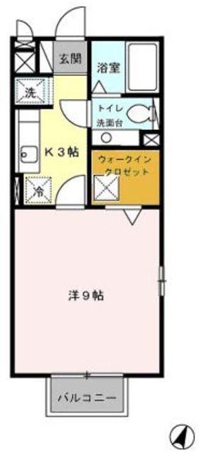 エストゥディオ(1K/1階)の間取り写真