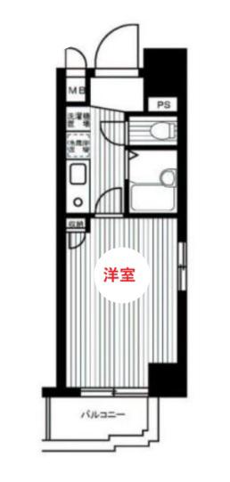 ルーブル五反田(1K/10階)の間取り写真
