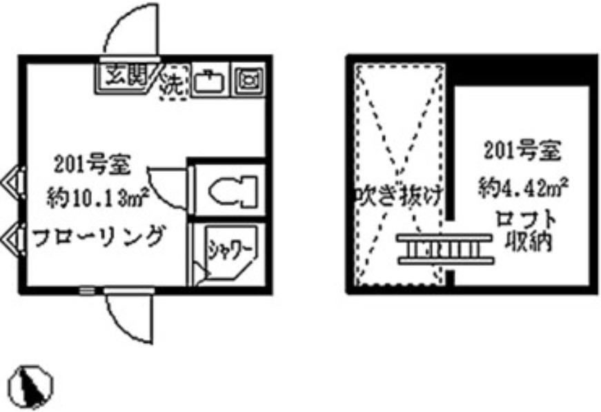 ソフィアポメロ(ワンルーム/2階)の間取り写真