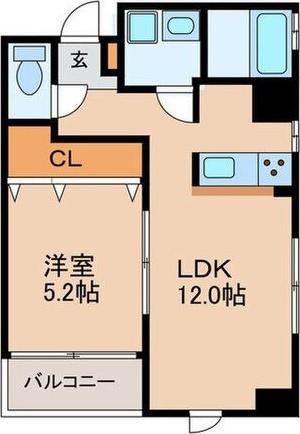 グランデ浄心(1LDK/4階)の間取り写真