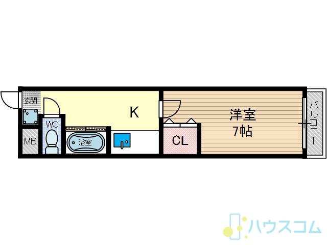 ヴィラ・サンク(1K/1階)の間取り写真
