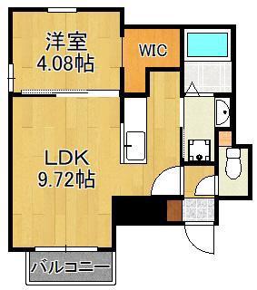 CHERIM片野II(1LDK/3階)の間取り写真