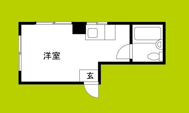 大宝島之内ロイヤルハイツ(ワンルーム/4階)の間取り写真