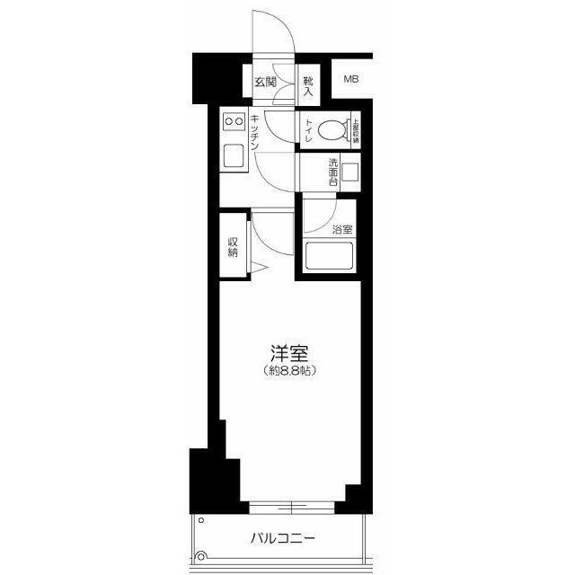 コンシェリア芝公園MASTERS VILLA(1K/9階)の間取り写真