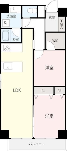 五反田ガーデンハイツ(2LDK/6階)の間取り写真
