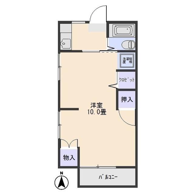 ハイツ下小出(1K/1階)の間取り写真