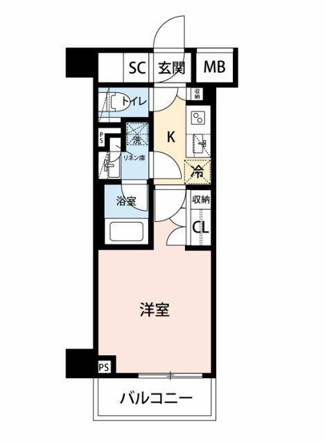 マイナビSTAYモンターニュ西葛西(1K/2階)の間取り写真