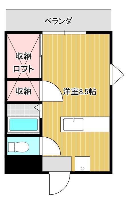 プチ・メゾンFUJI(1K/2階)の間取り写真