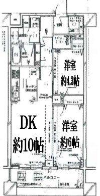 ルピナス赤羽駅前カーディナルタワー(2LDK/2階)の間取り写真