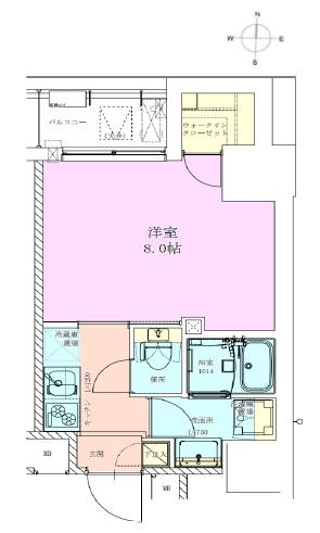 RBM三軒茶屋レジデンス(1K/4階)の間取り写真