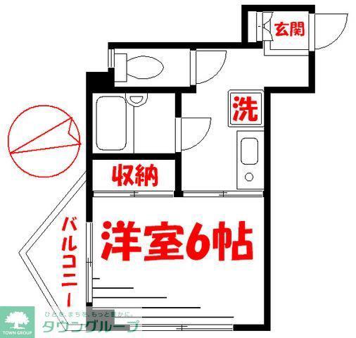 YMスクゥエアー(1K/4階)の間取り写真