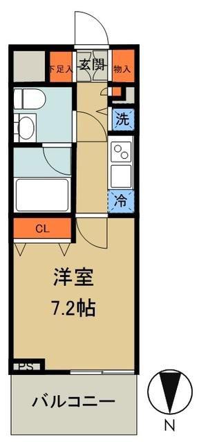 クレヴィスタ板橋西台III(1K/7階)の間取り写真