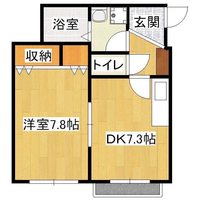 プラネシア星ノ子山科駅前(1LDK/2階)の間取り写真