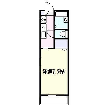 アルカディア宮崎台(1K/1階)の間取り写真