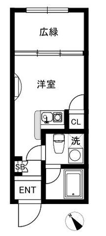 サンセリテ南麻布(ワンルーム/3階)の間取り写真