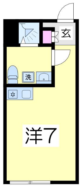 ヴィラージュ伊興(ワンルーム/2階)の間取り写真