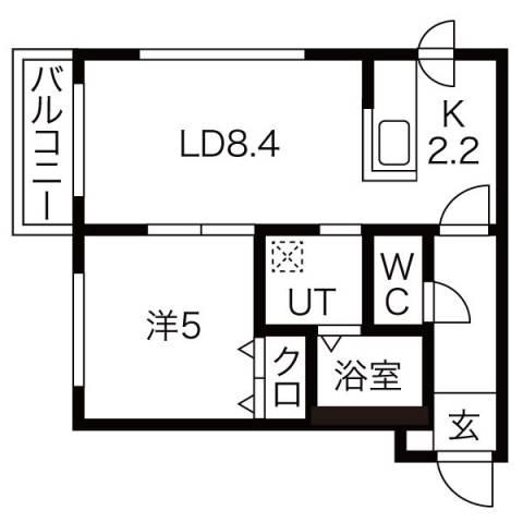 999スリーナイン発寒SV(1LDK/3階)の間取り写真