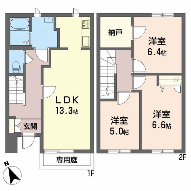 サンパティークヤマキ(3LDK/1階)の間取り写真