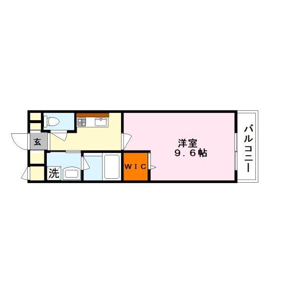 ラディエ マルタ(1K/1階)の間取り写真