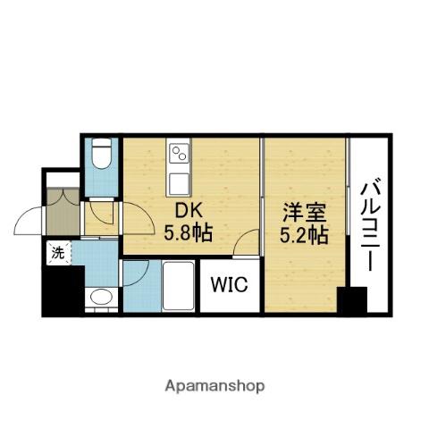 ヴィーナス今里(1DK/3階)の間取り写真