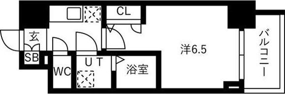 IW RESIDENCE大阪CREST TAPP(1K/9階)の間取り写真