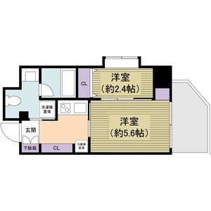 ALATO丸の内(2K/15階)の間取り写真