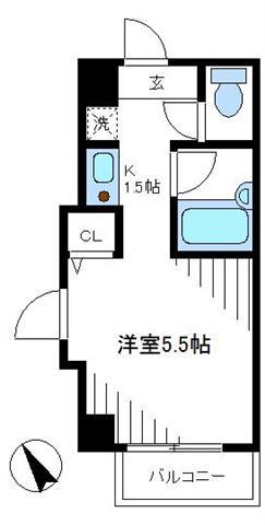 ロイヤルライオンビレッジPART5(1K/3階)の間取り写真