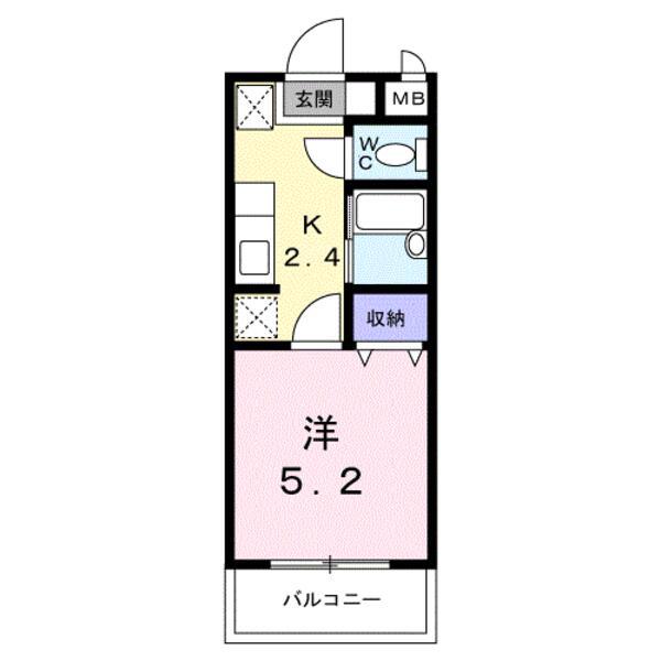 メゾンMK-Ⅴ(1K/1階)の間取り写真