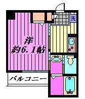 GRAN STELLA東川口(1K/3階)の間取り写真
