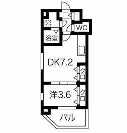 GRANDE 小岩(1LDK/7階)の間取り写真