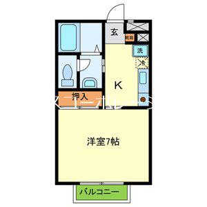 メゾンCOCO(1K/1階)の間取り写真