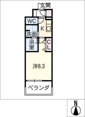 ARエステート(1K/2階)の間取り写真