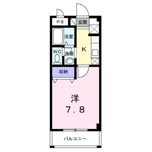 名鉄河和線 南加木屋駅 徒歩37分 2階建 築25年(1K/2階)の間取り写真