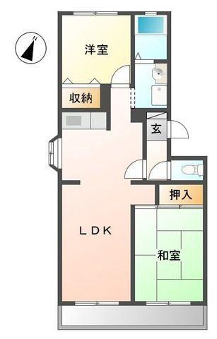 エステートグランデ(2LDK/1階)の間取り写真