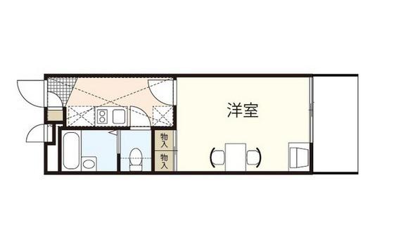 レオパレスMIYUMO(1K/2階)の間取り写真
