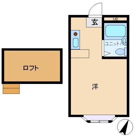 ベルピア吹上第2(ワンルーム/1階)の間取り写真