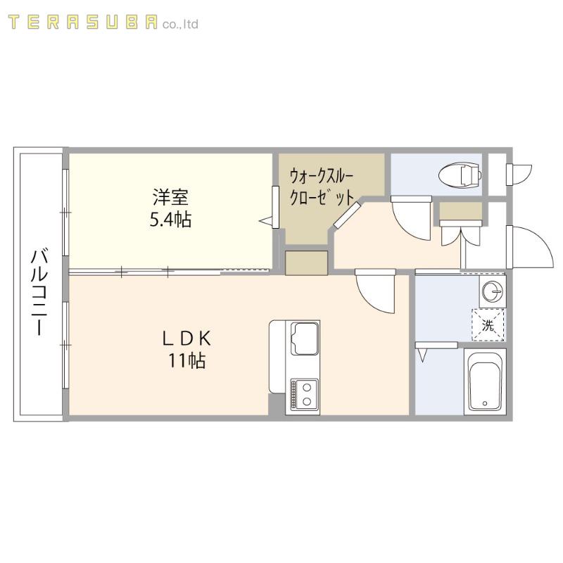 MAISON CATELLE(1LDK/4階)の間取り写真