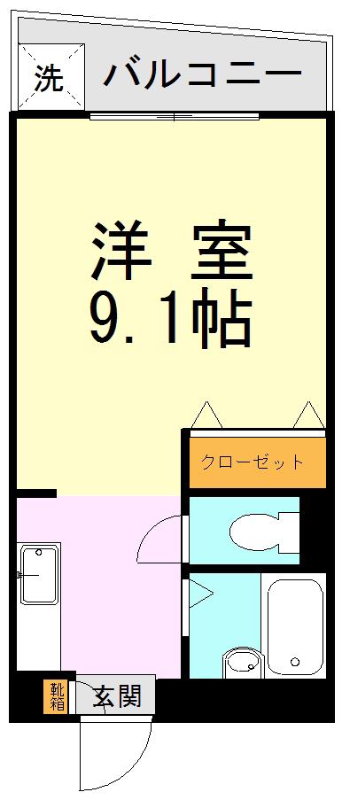 コーポゴデス(1K/2階)の間取り写真