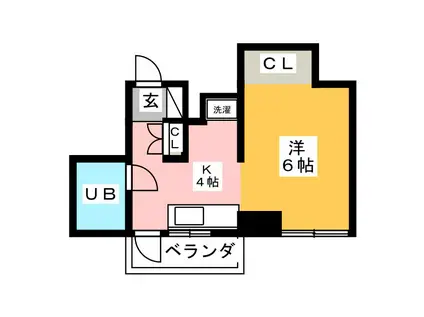 田辺ローヤルコーポ(ワンルーム/2階)の間取り写真