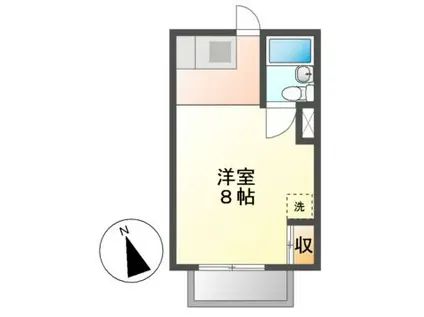 パークシティ小出(ワンルーム/1階)の間取り写真