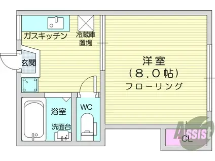 シティ中島丁A(1K/1階)の間取り写真