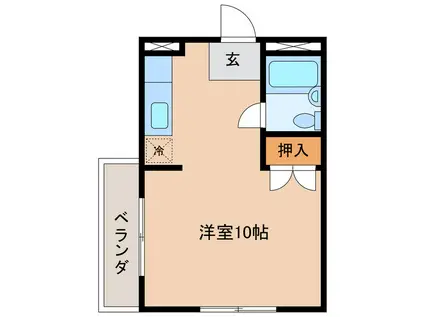 レジデンス津田(ワンルーム/2階)の間取り写真