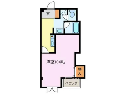 グランハイツ菜の花(1K/3階)の間取り写真