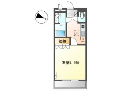 G-STAGE 四国中央 参番館(1K/1階)の間取り写真