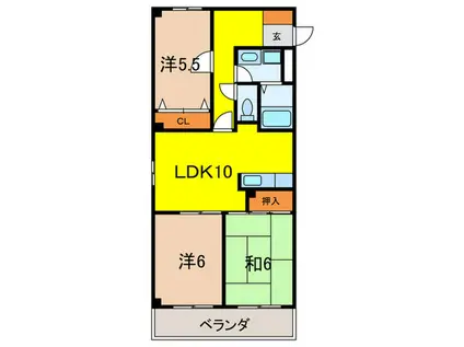 エルドラード上ヶ原(3LDK/1階)の間取り写真