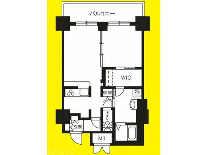 ステラ平塚(1LDK/8階)の間取り写真
